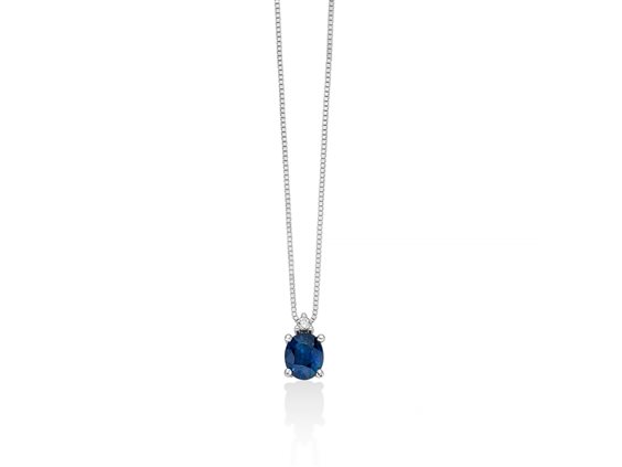 Collana Miluna Donna Le Gemme Preziose in Oro Zaffiro blu 0.43 Ct CLD4575 - CLD4575
